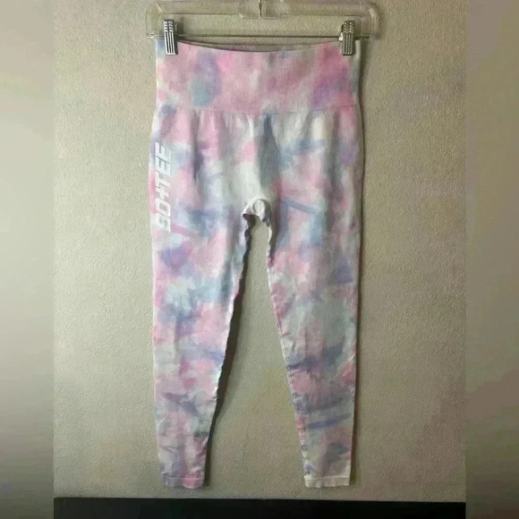Bo + Tee ENERGY Seamless Full Length Leggings In Tie Dye Sz M - Picture 1 of 6